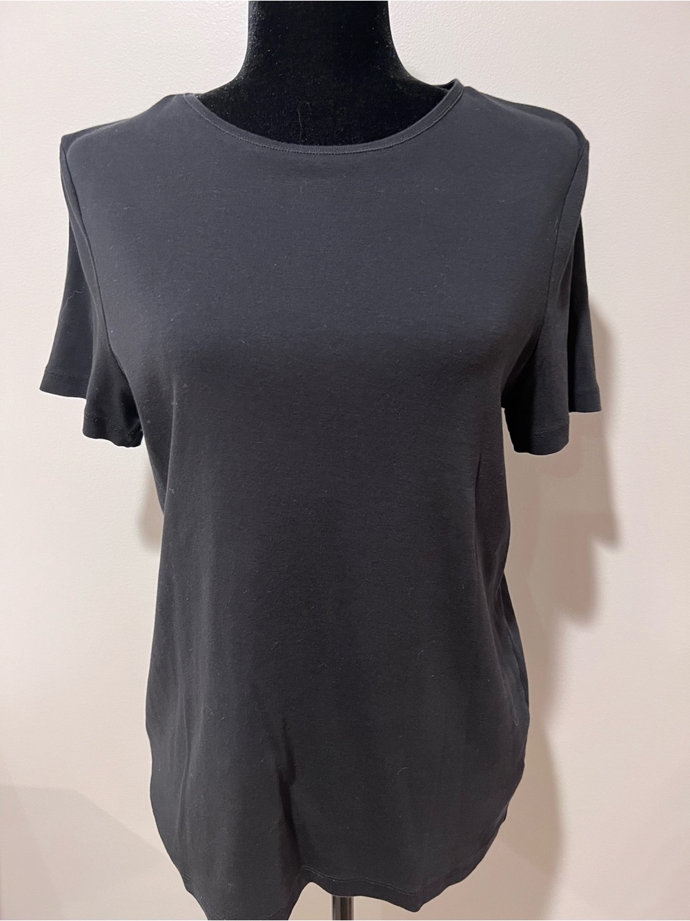 Talbots Black Short Sleeve Crew Neck Tee